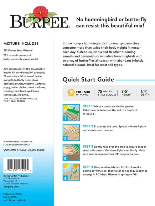 Wildflowers, Hummingbird & Butterfly Mix - Image 5